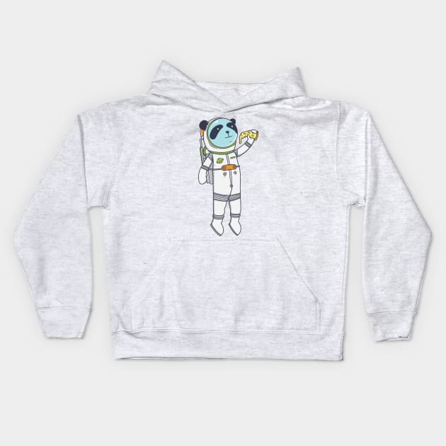 Space Pizza Panda Kids Hoodie by MedicalPandas